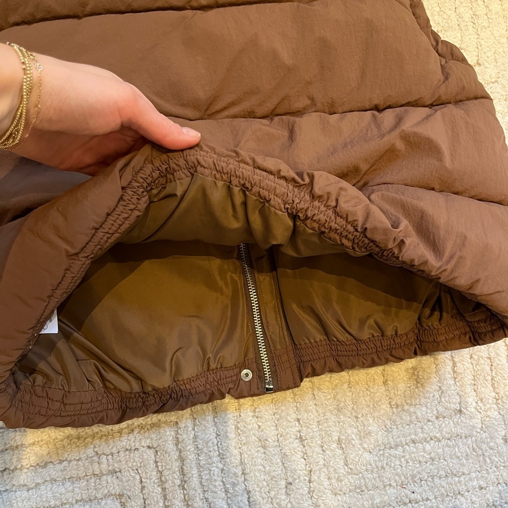 Zara Padded Down Brown Puffer Vest - Picture 6 of 6